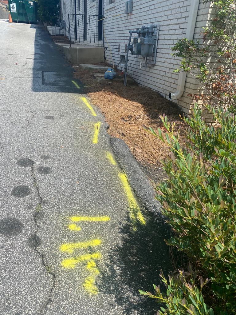 Marking of the Gas Line from the Meter