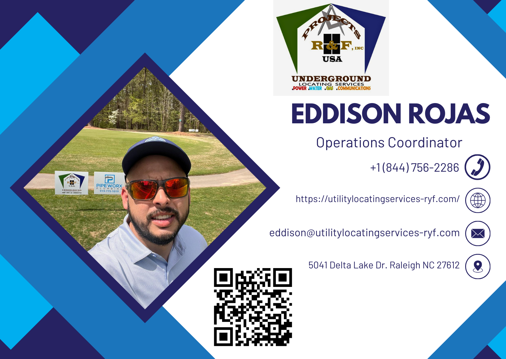 Eddison Rojas - Operations Coordinator - Business Card